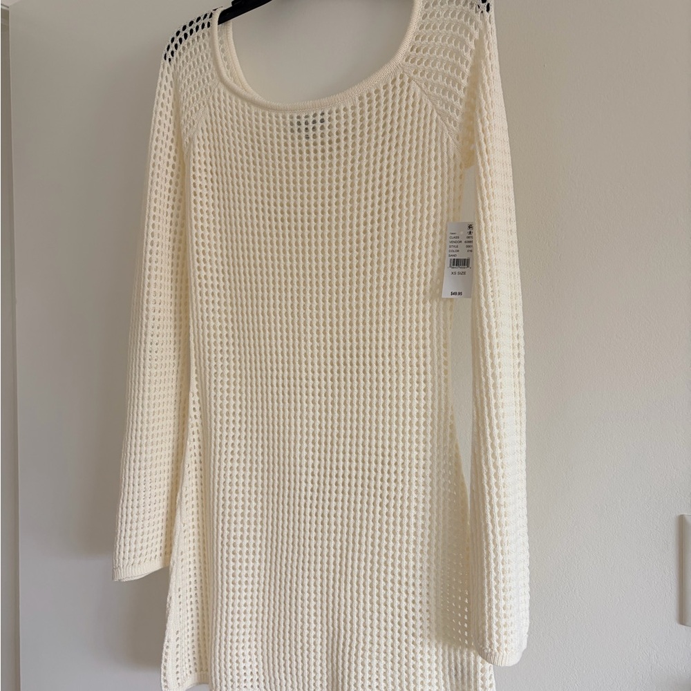 NWOT PacSun Cream Knit Dress Cover up